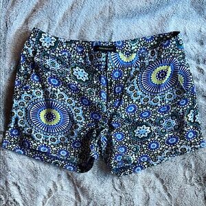 Banana Republic Blue and Green Geometric Shorts